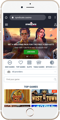 syndicate casino 25 free spins